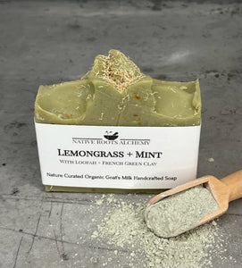 Lemongrass + Mint Goat's Milk Loofah Soap