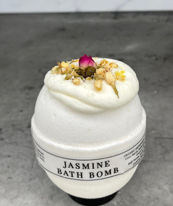 Jasmine Bath Bomb with Rose Bulgarian + Lavender +  Vanilla Absolute